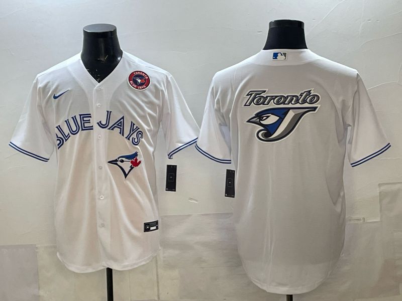 Men 2025 Toronto Blue Jays Blank White Game Nike MLB Jersey style 09
